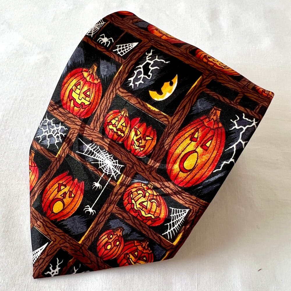 Steven Harris Men's Halloween Necktie Handmade, Excellent Condition!